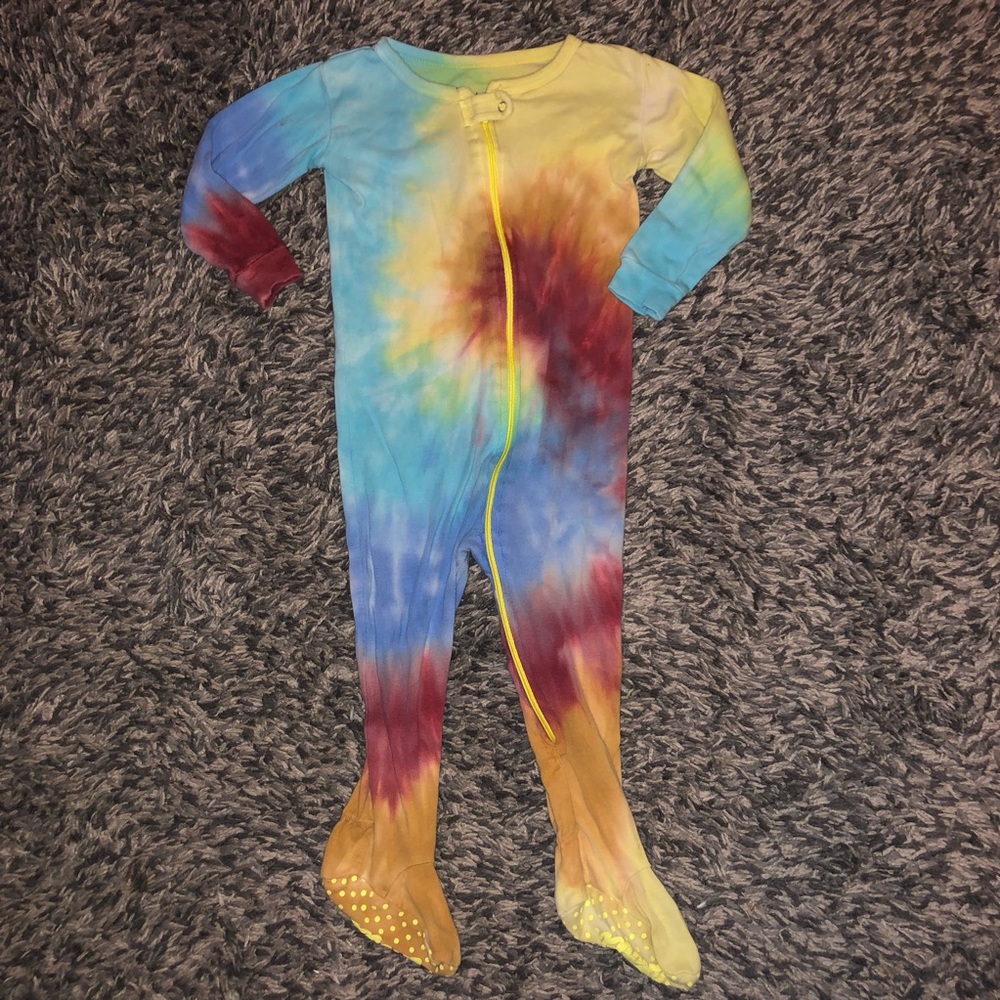 Leveret 12-18M Zip Up Tie-dye Onesie